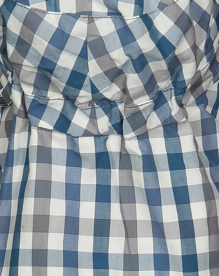 Schirmmütze KARO mit Nackenschutz in jeansblau