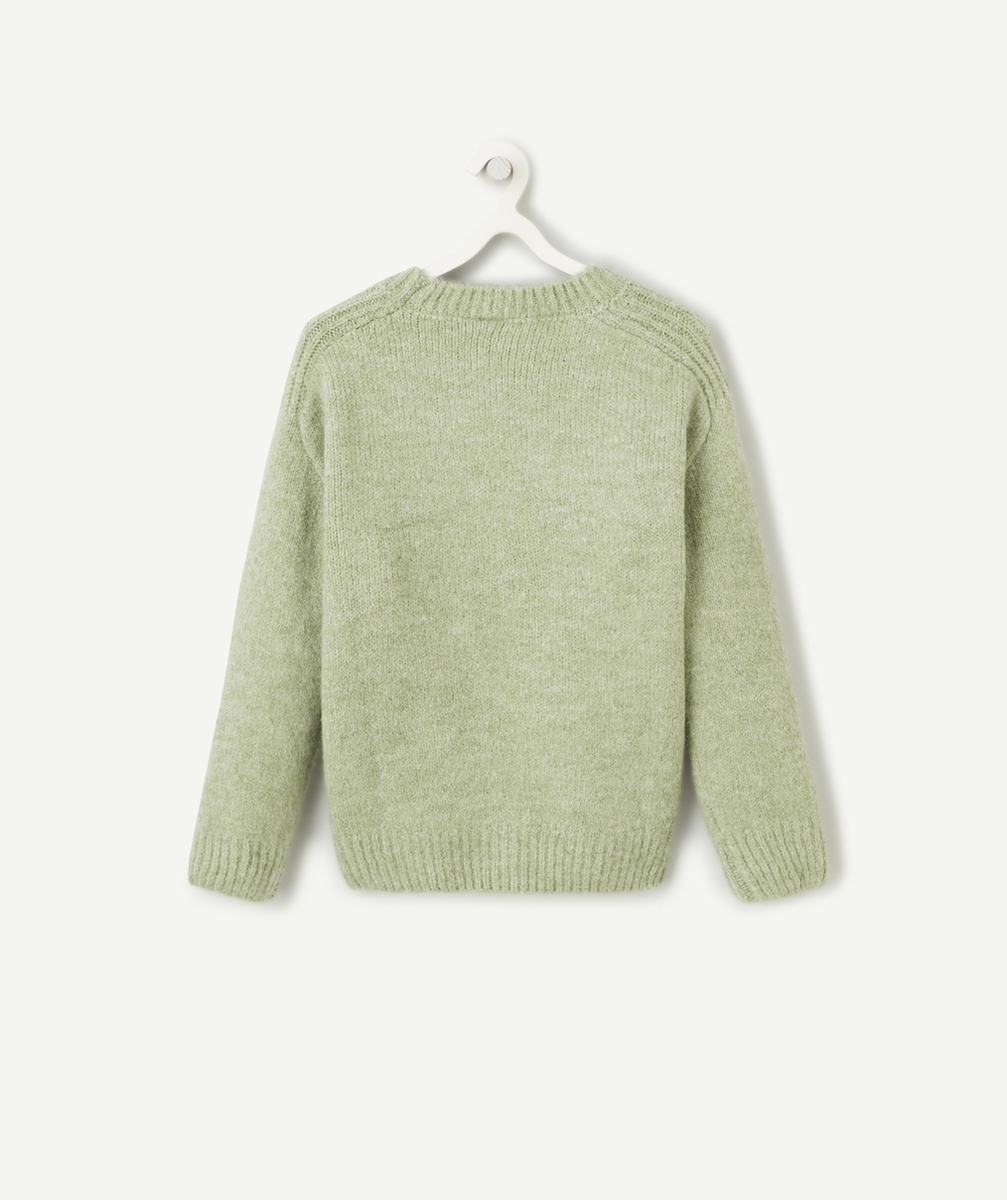 PULL EN TRICOT GARÇON VERT