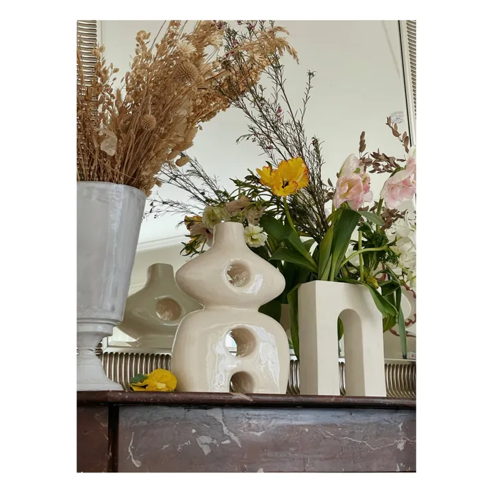 Beldy Vase en céramique Uranie | Blanc