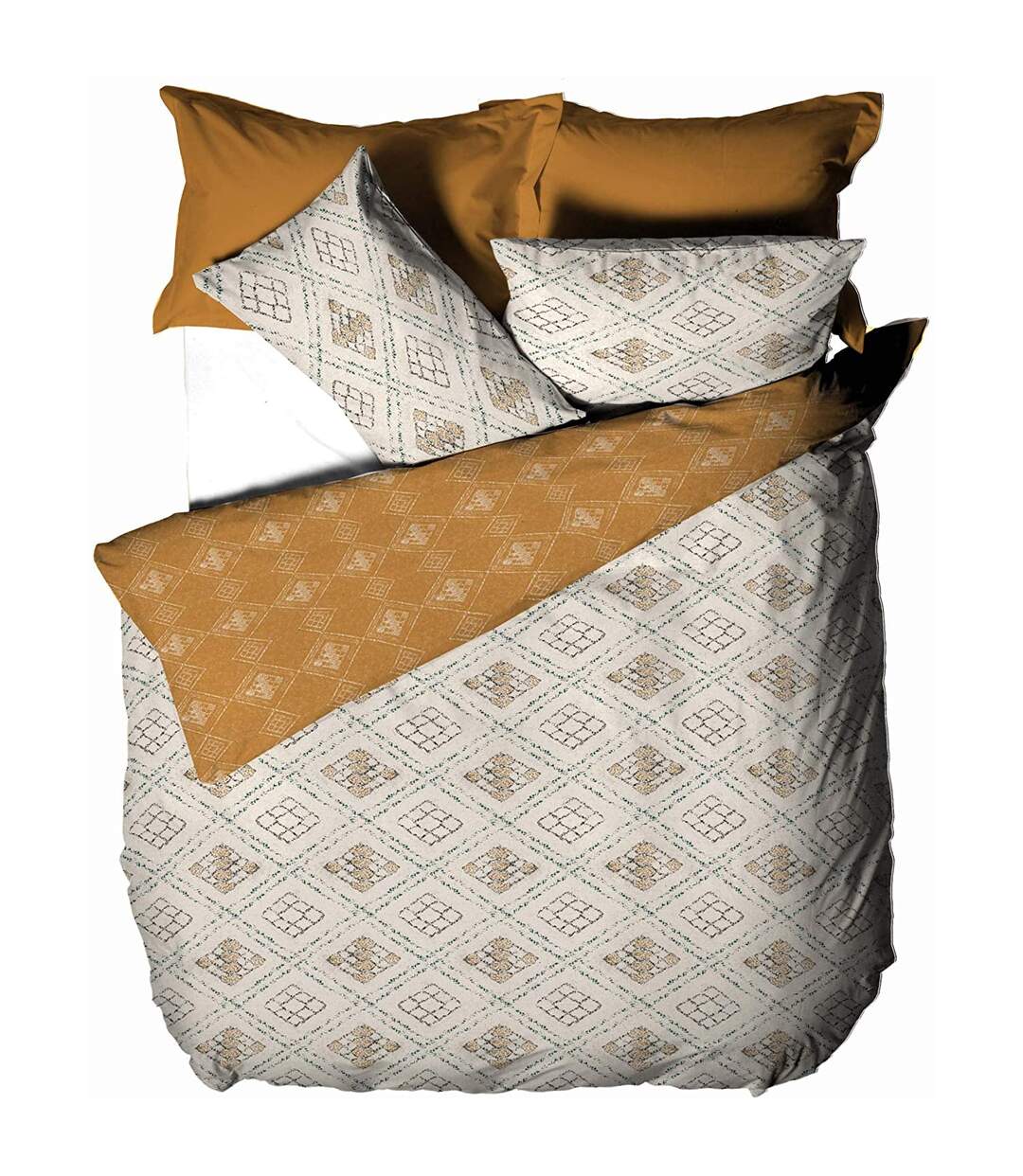 Furn - Parure de lit ATLAS (Ocre) - UTRV1807