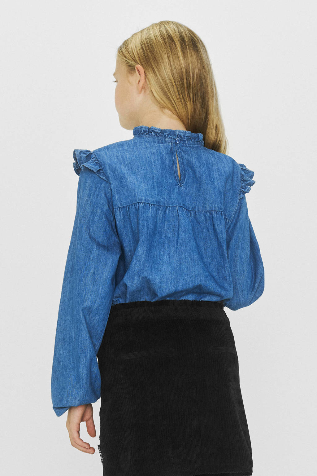 Me & My Monkey Top Roanne met borduursel blauw