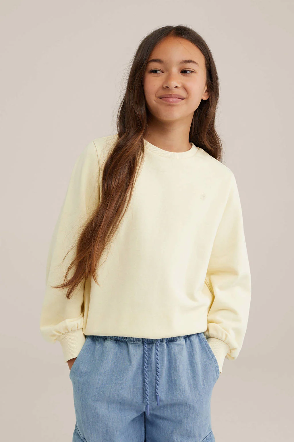 WE Fashion sweater lichtgeel