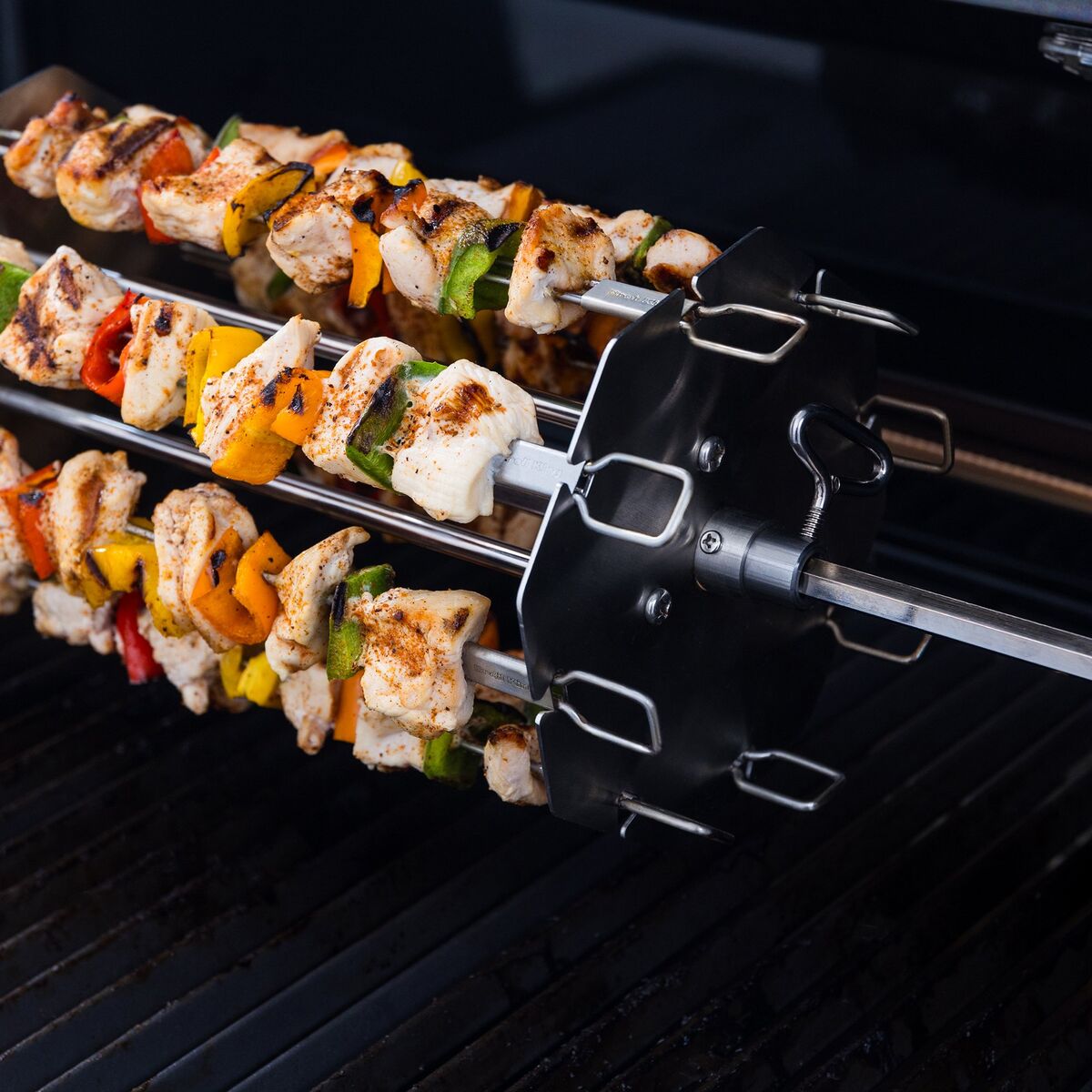Grillspydholder for rotisseri