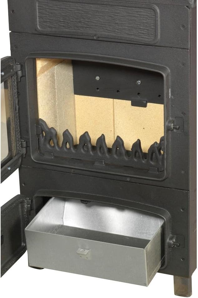Wamsler Hüttenofen 6 kW mit Fenster, Solar, Holz, Natürliche Entlüftung, Freistehend, Rustikal, Wohnzimmer