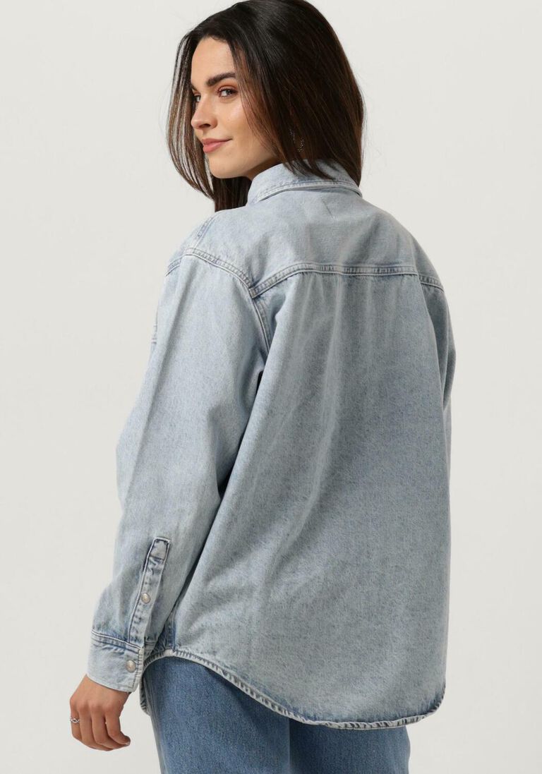 CALVIN KLEIN blauwe calvin klein  dad denim shirt