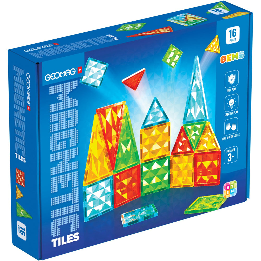 Køb Geomag Magnetic Tiles Gems 16 Pcs