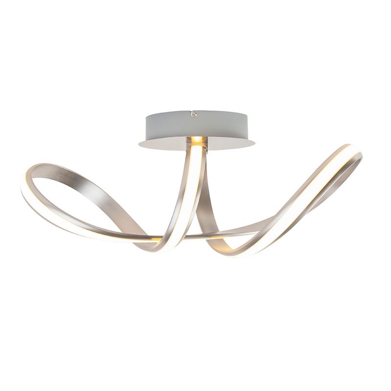 Design plafondlamp staal dimbaar incl. LED - Viola Due