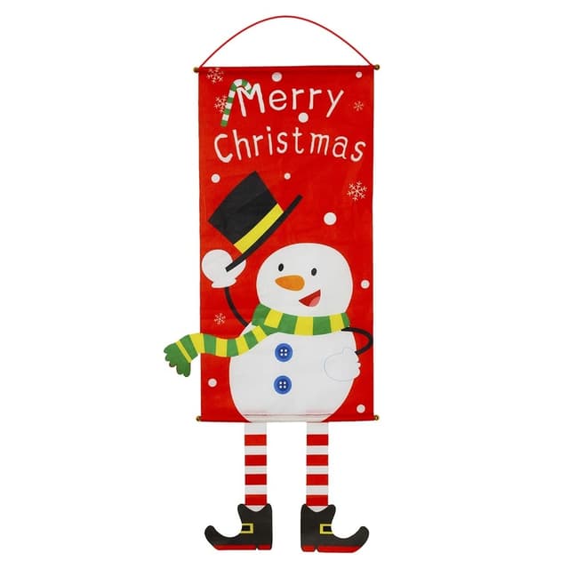 Glædelig jul Flag Xmas hængende banner dørdekoration