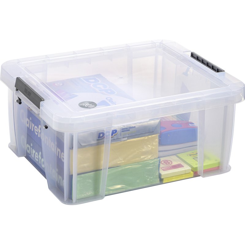 Boîte de rangement plastique 24 L WHITEFURZE Allstore  - incolore