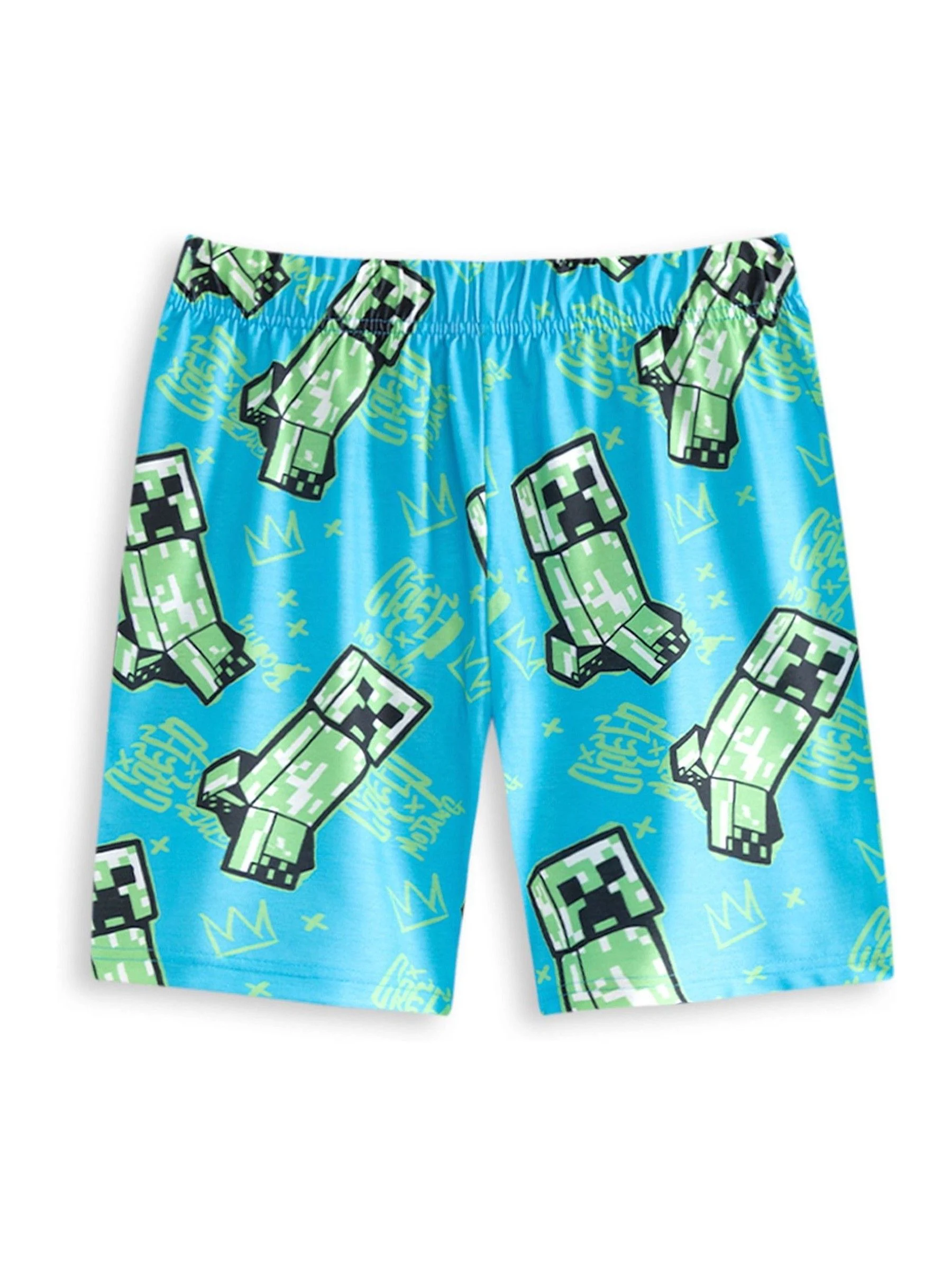 Mintblauw - Vanilla Underground Boys 100% Cotton Minecraft Short Sleeve Short Leg Pyjamas Set Pack of 2