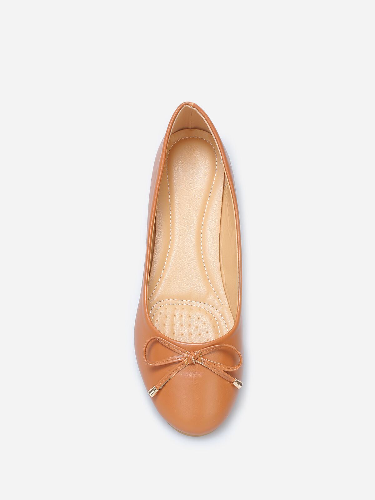 Ballerines avec nœud grandes tailles- Camel