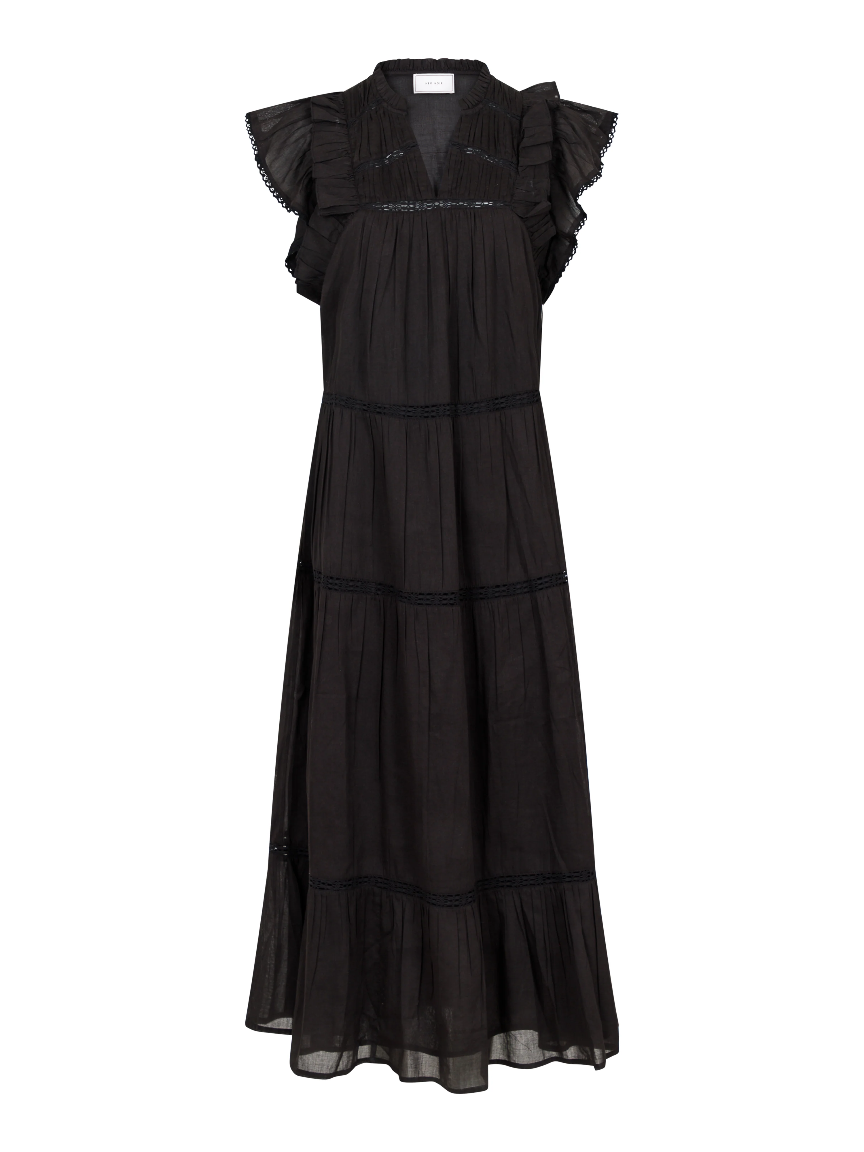 Neo Noir  Ankita S Voile kjole - Sort