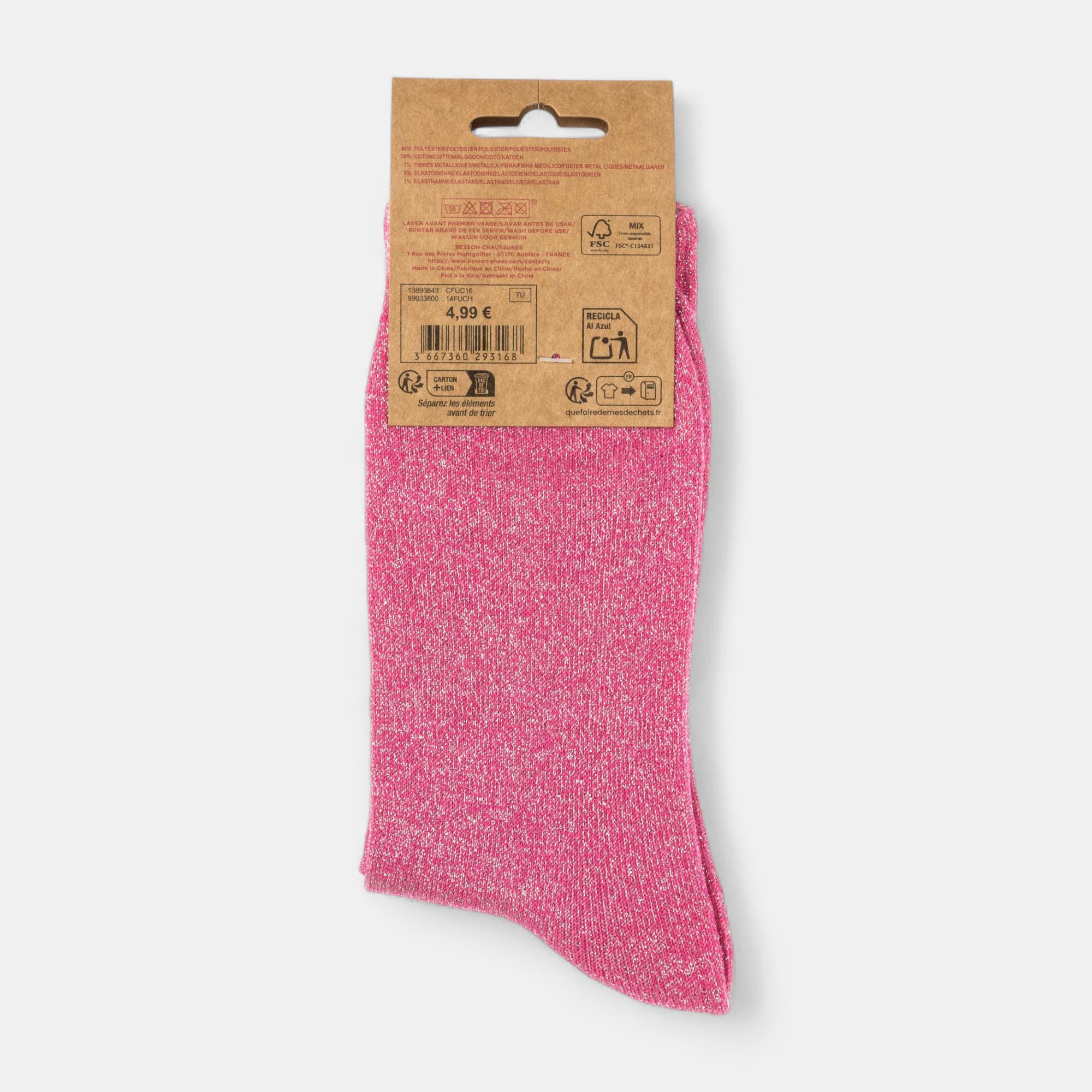 Chaussettes Femme fuchsia
