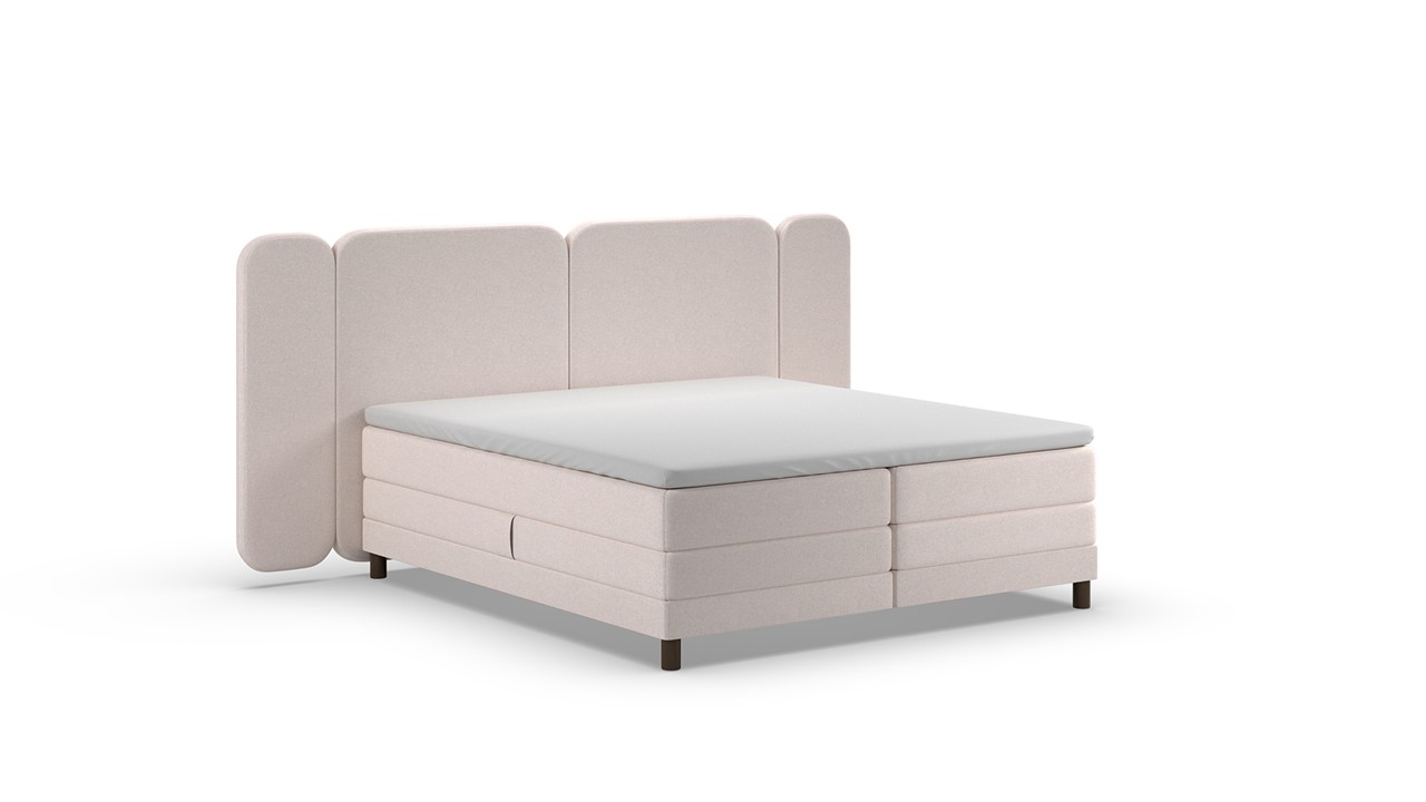 Elektrische boxspring Ridge - Wool look off-white