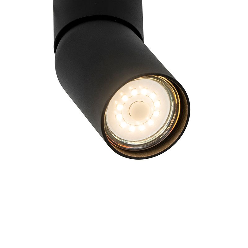 Moderne opbouwspot zwart GU10 50mm - Falo