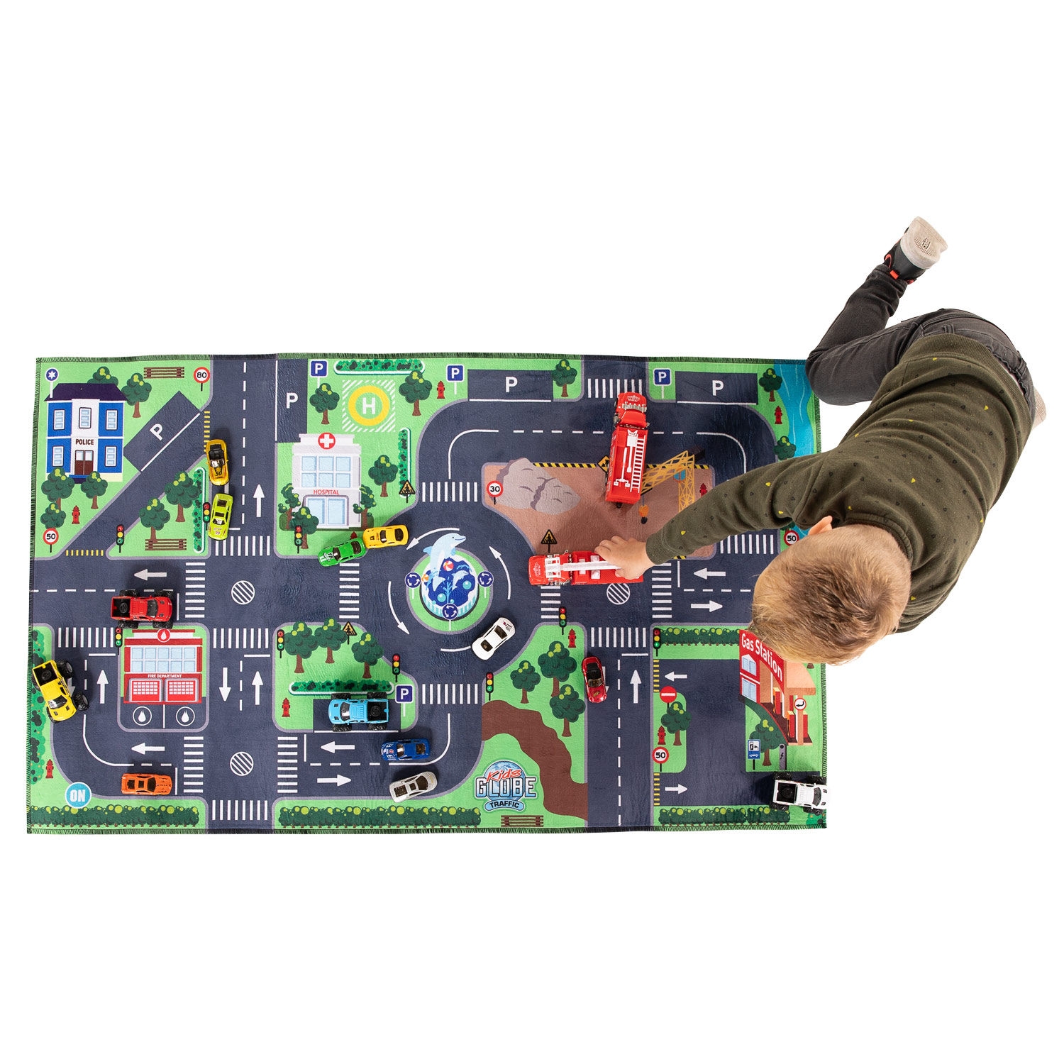 Kids Globe Speelkleed Verkeer met Led verkeerslichten