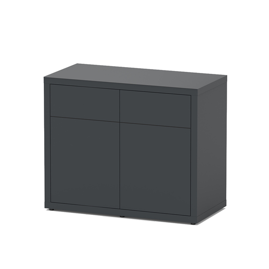 Meuble d'aquarium avec 2 portes Sublime 100 Gris L.100xP.50xH.83cm