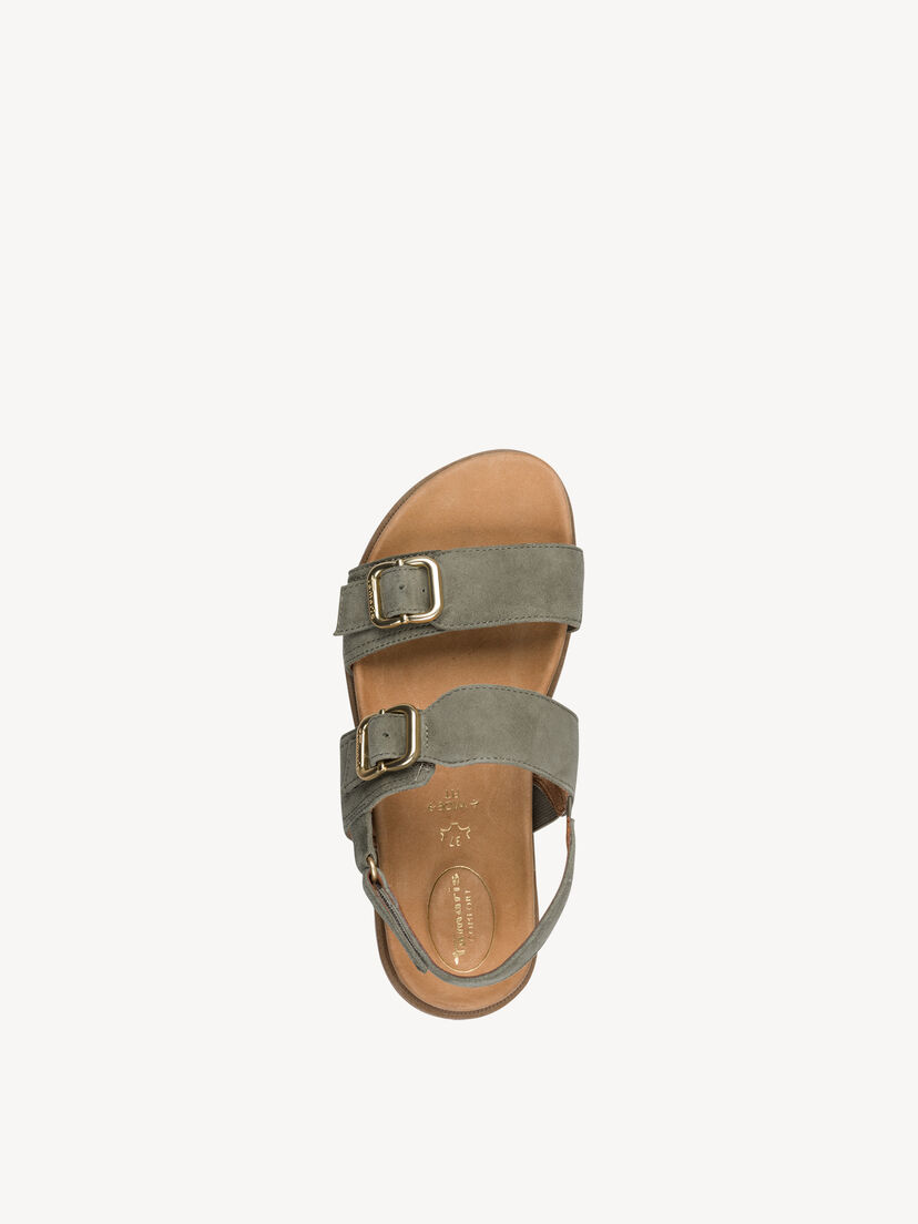 Leren Sandaal - khaki