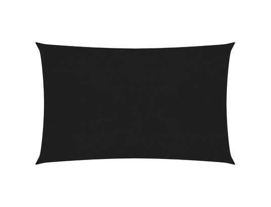 VIDAXL - Voile d'ombrage 160 g/m² rectangulaire noir 6x8 m pehd