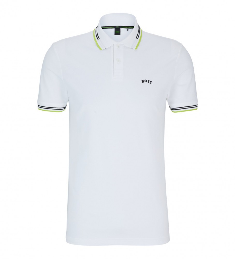 BOSS Polo Paul Curvado Branco