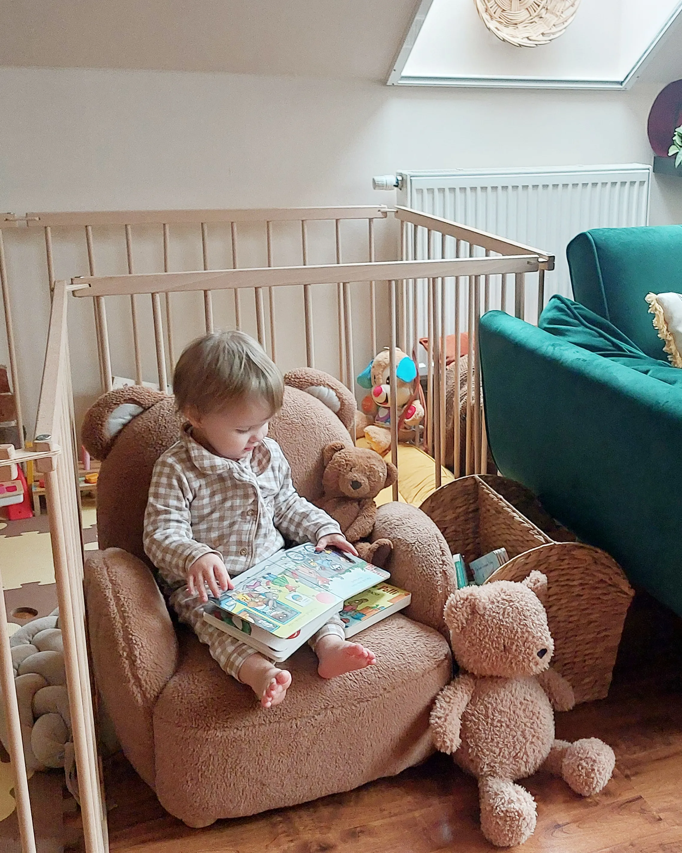 Kinderfauteuil Teddybeer BOO Bouclé Bruin