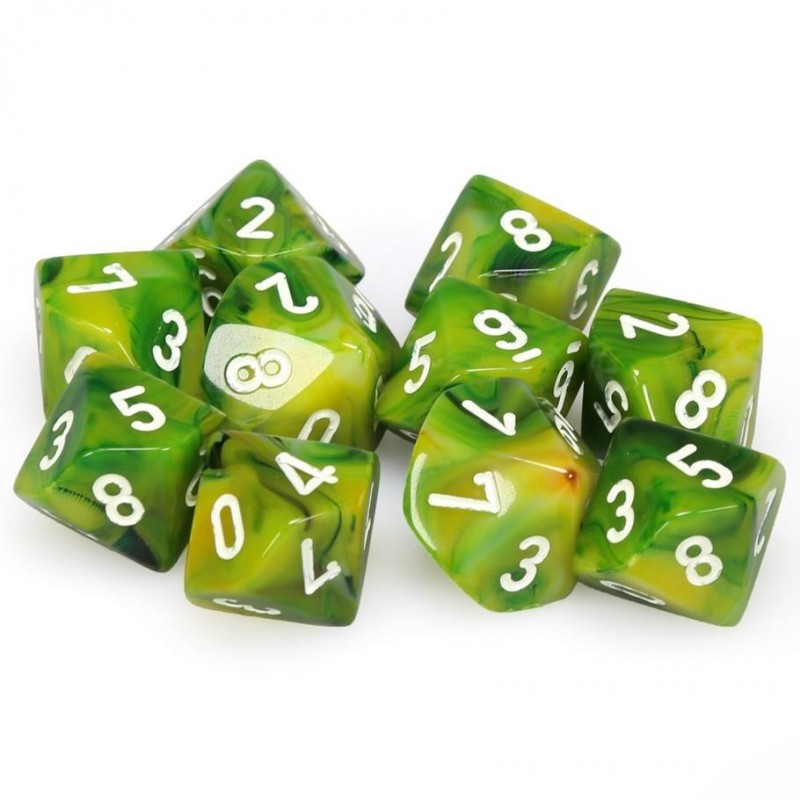 10 dés 10 *phantom* vert
