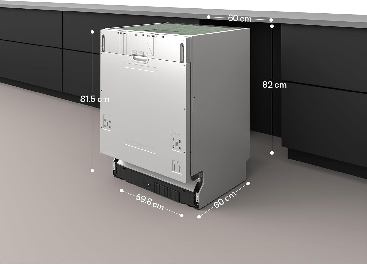 Klarstein Velaire Spülmaschine 60cm - Vollintegriert, 14 Plätze, 6 Programme, 42 dB, A Energieklasse, AquaStop, Einbauspülmaschine, Geschirrspüler