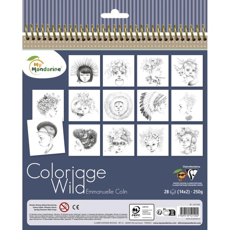 Carnet de coloriage Wild 5 - Bleu