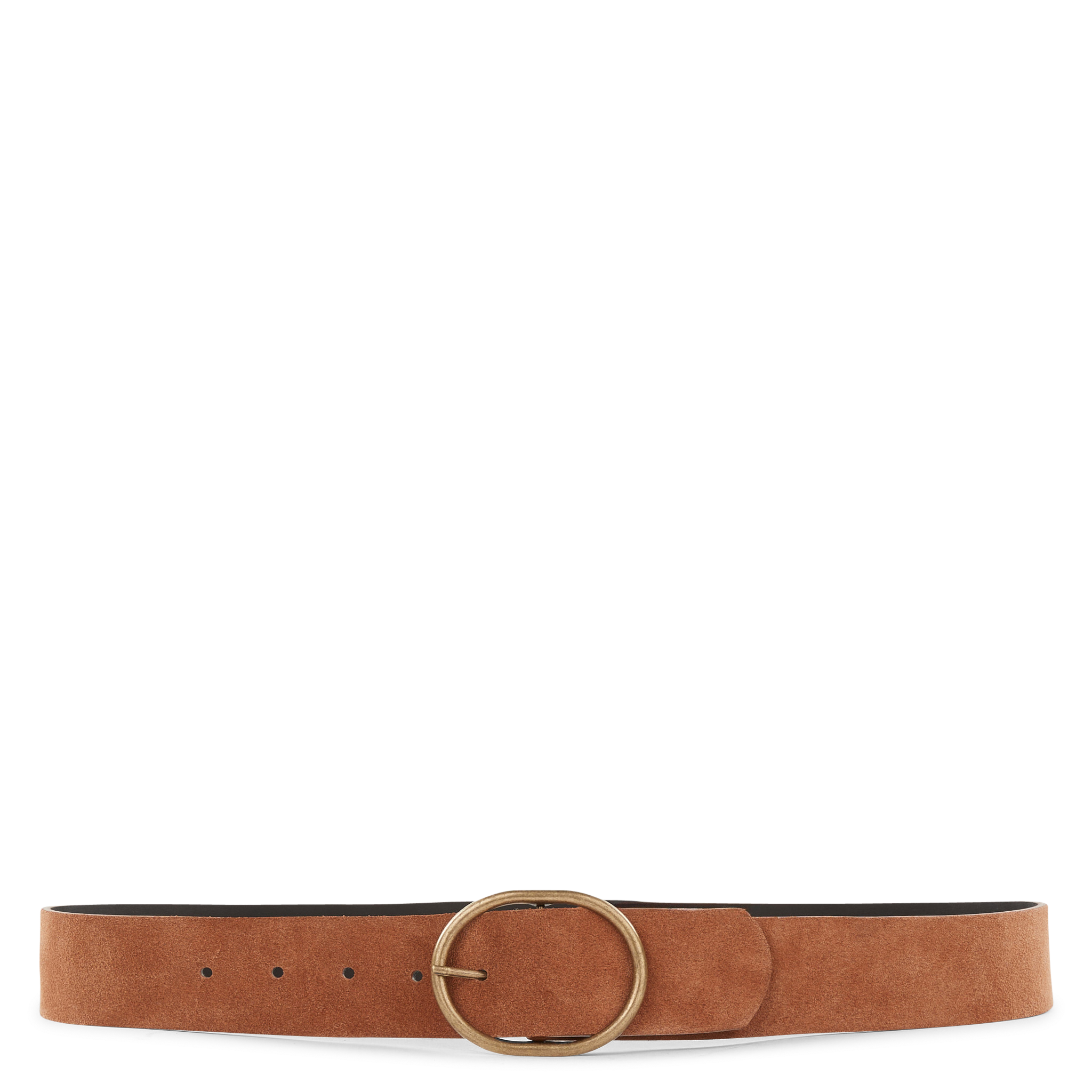 CORIS - Ceinture en cuir velours| Marron
