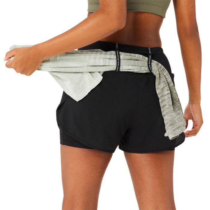 Asics Dame Shorts Road 2in1 3.5 Inch Shorts Sort