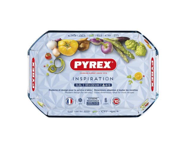 Pyrex Fad rektangulært Clear