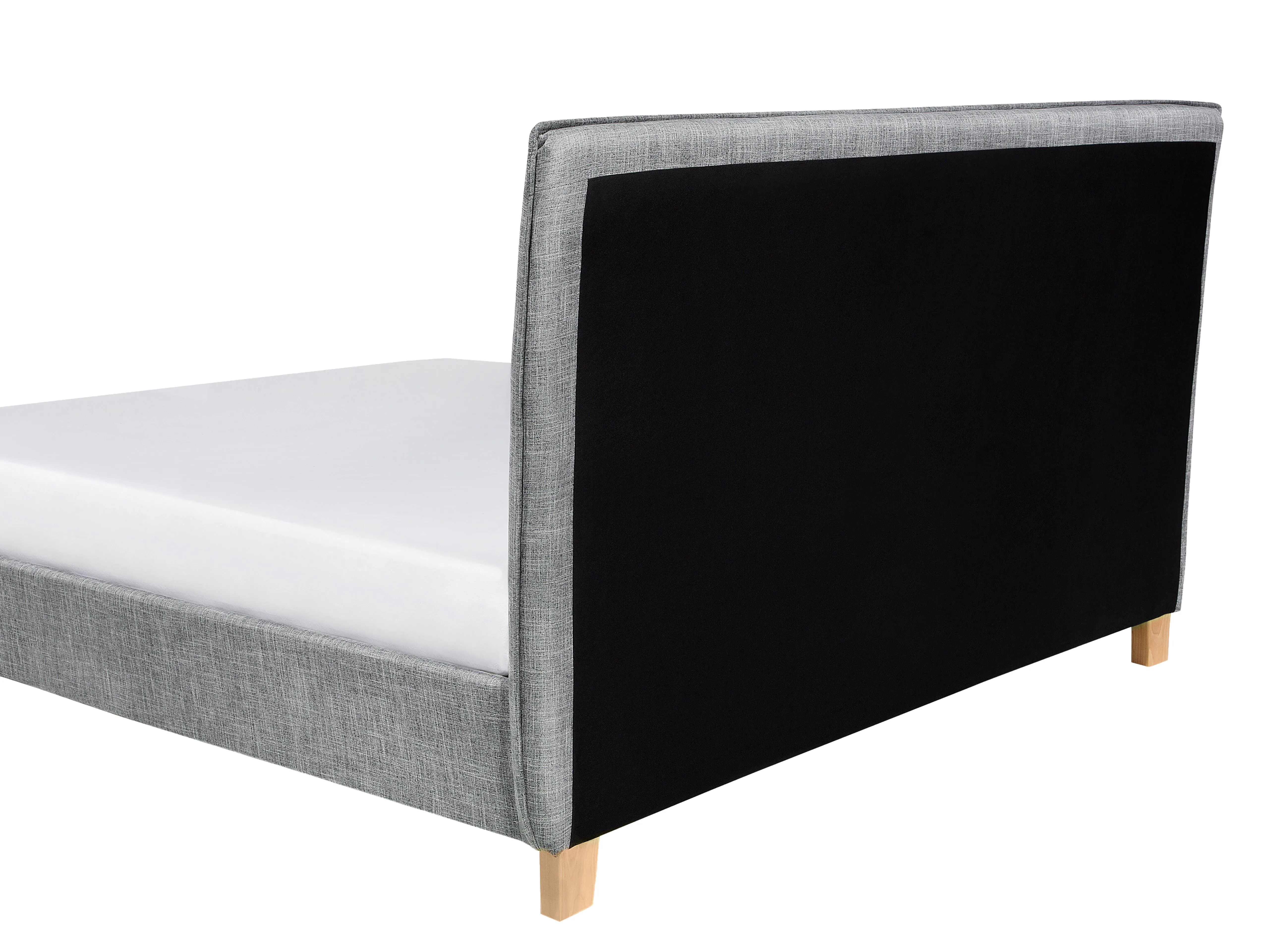 Bed Stof SENNEZ 160 x 200 cm Lichtgrijs