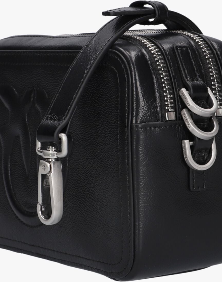 zwarte pinko schoudertas carrie camera bag