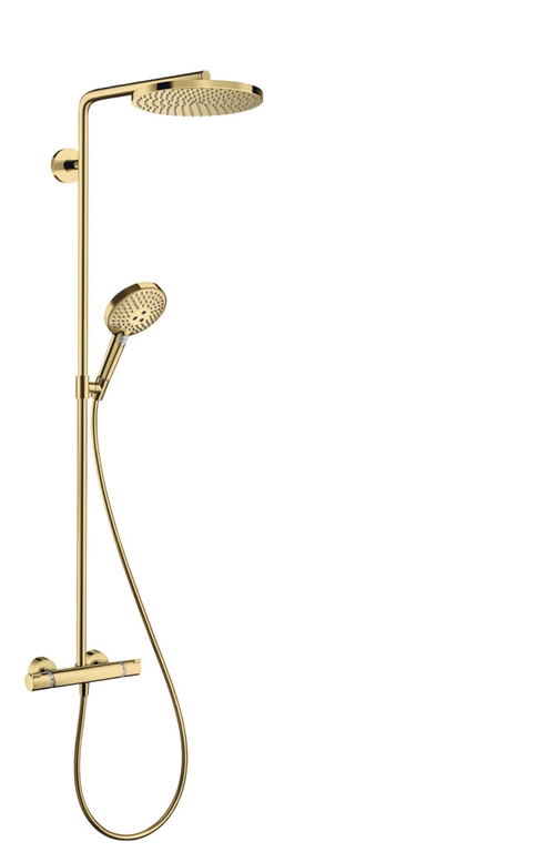 Hansgrohe Raindance Select S opbouw regendouche met 24cm hoofddouche goud gepolijst
