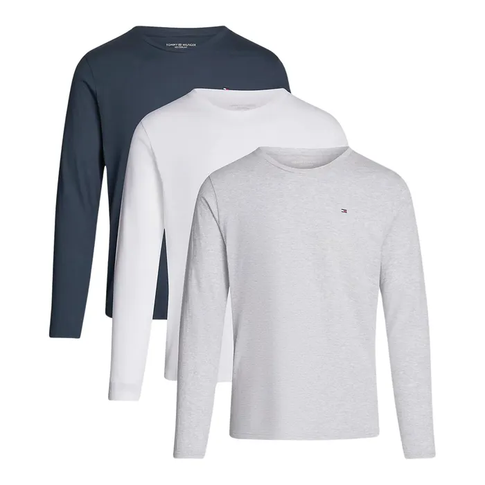 Tommy Hilfiger Signature Cotton Essentials LS Shirts Heren (3-pack)