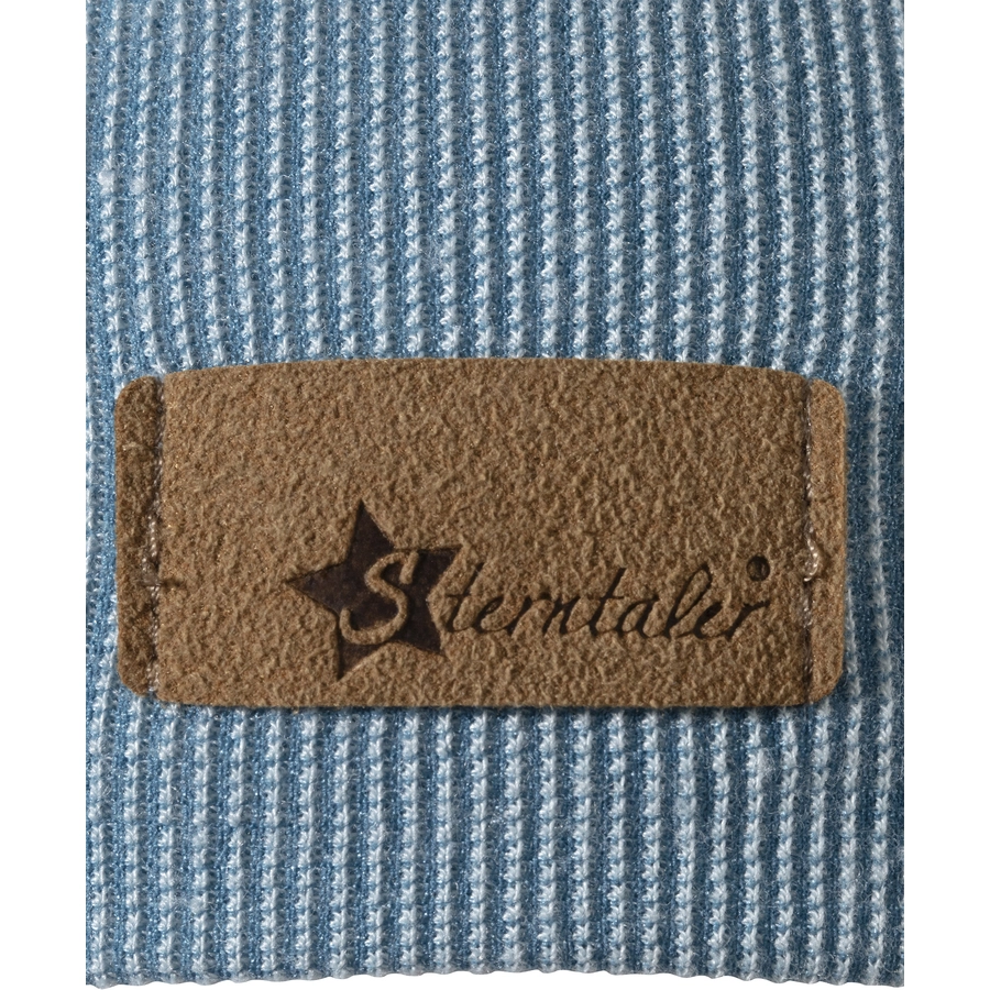 Sterntaler Slouch-Beanie Rippen graublau