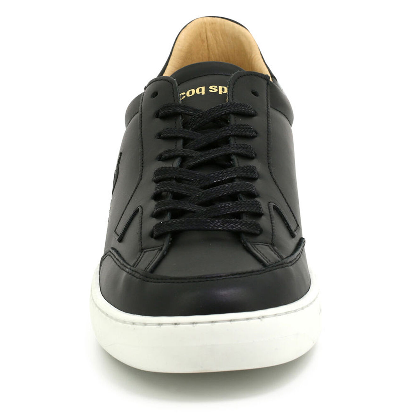Le Coq Sportif Baskets en Cuir Triomphe noir/blanc