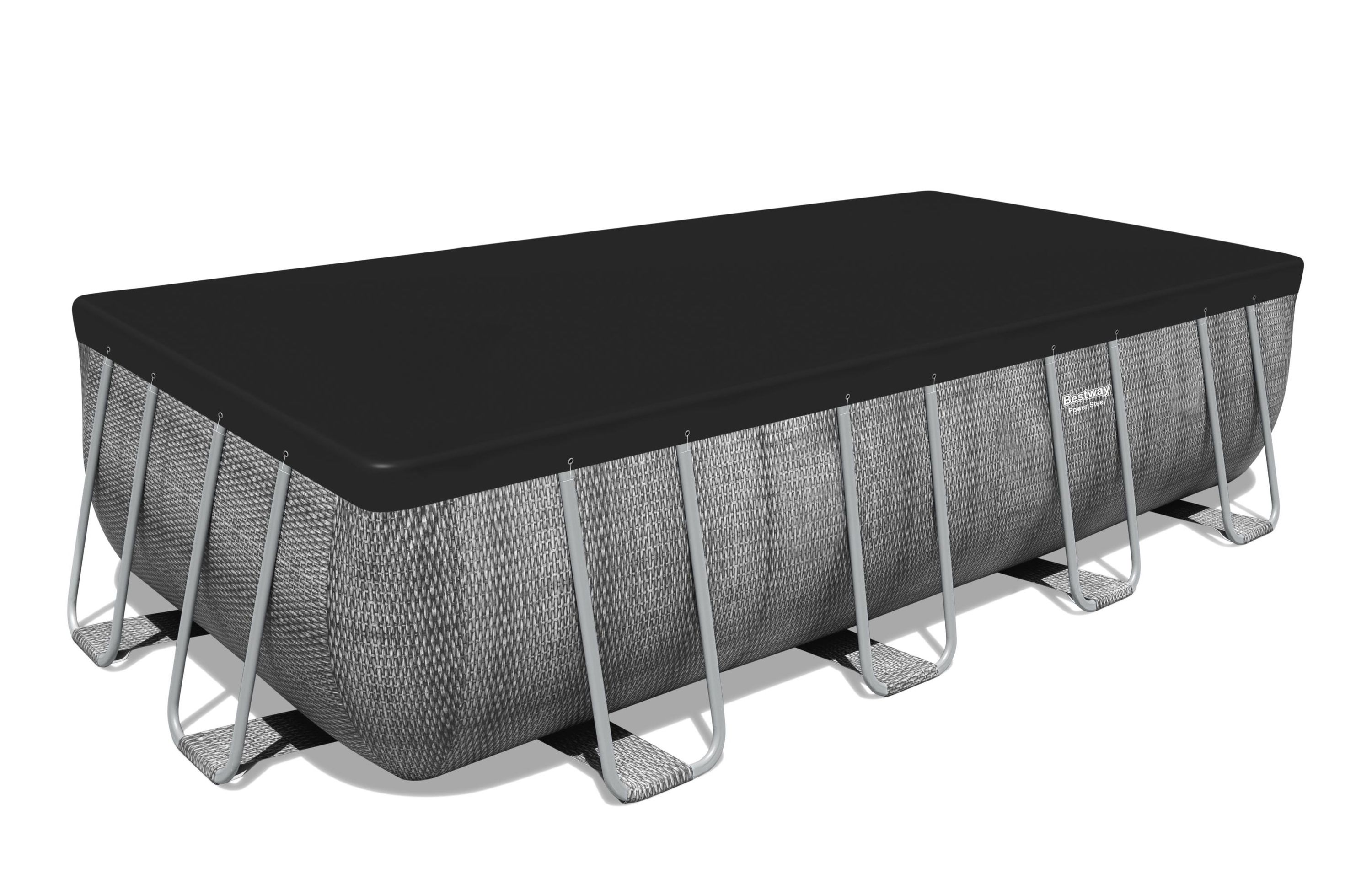 Bestway Pool Komplett-Set Rattan-Optik 488 x 244 x 122 cm