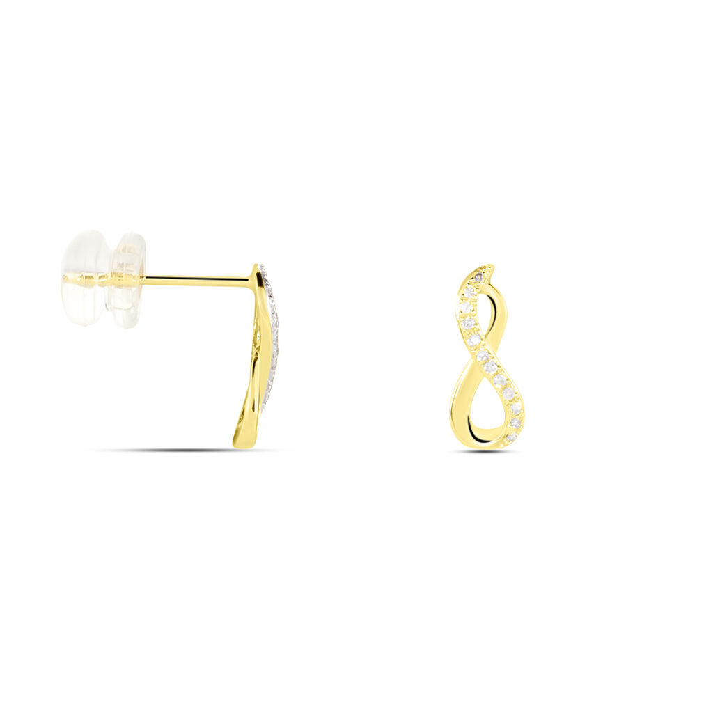 Boucles D'oreilles Puces Osanna Or Jaune Diamants