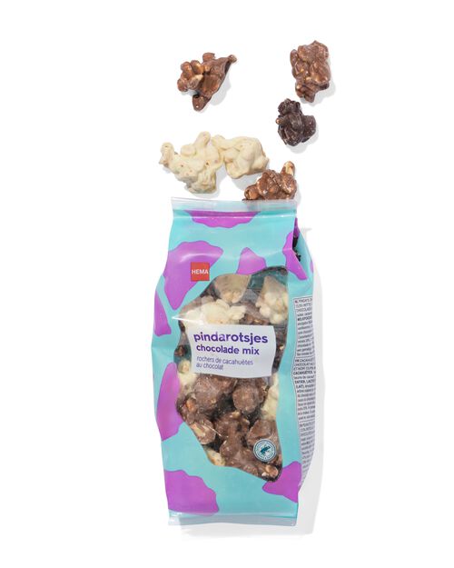 rochers de cacahuètes chocolat au lait blanc et noir 350g