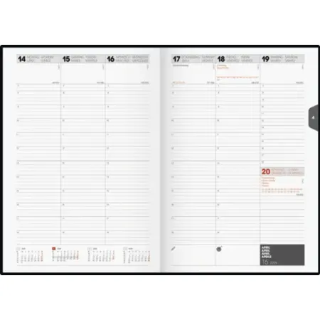 BRUNNEN Buchkalender Mod. 797 '25 | 168×240 mm, Kunststoff, schwarz