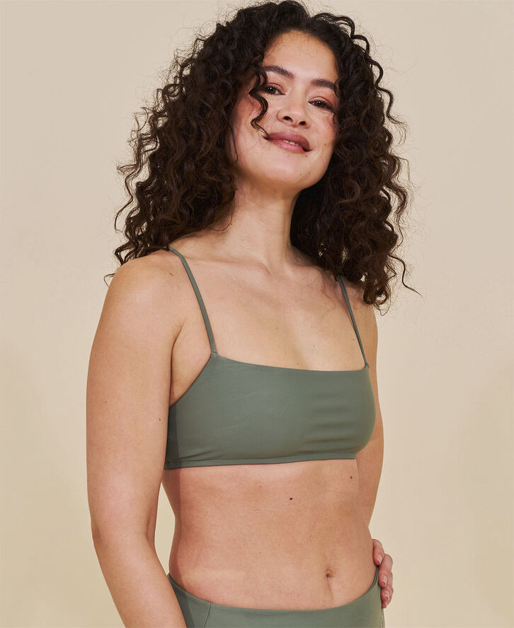 Cartel Copenhagen Sanur bandeau justerbar bikini top Army