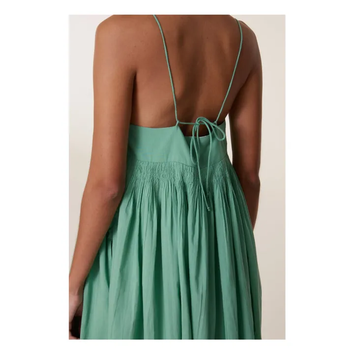 Leon & Harper Robe Raptor Coton Bio | Vert céladon