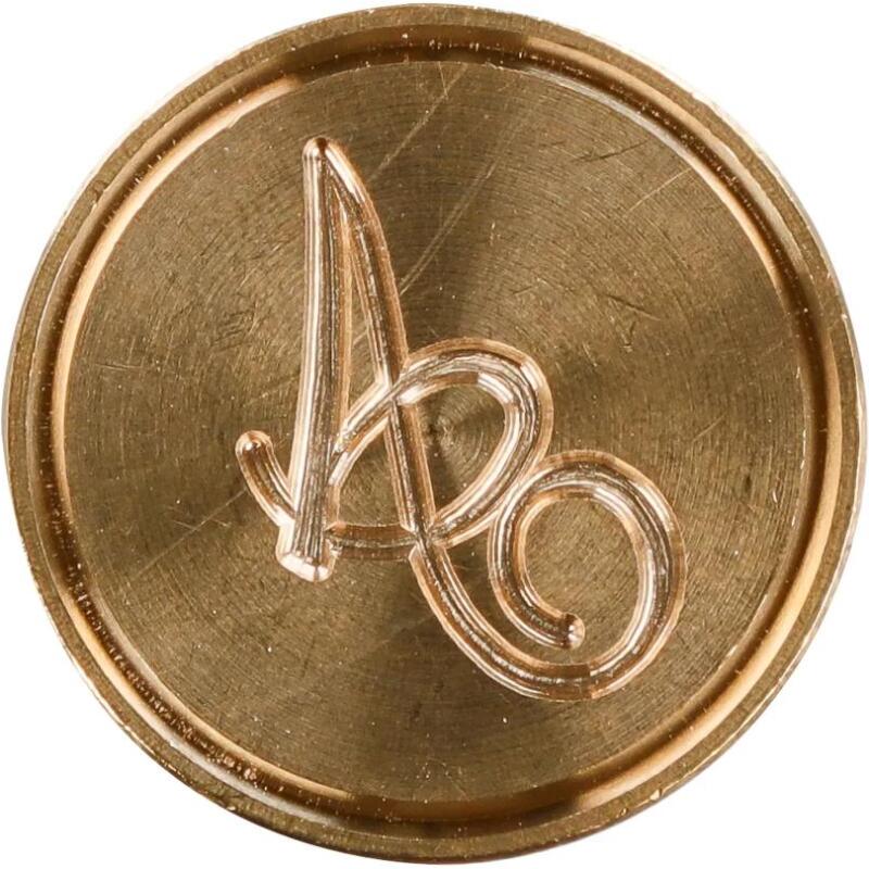 Pastille laiton sceau sur broche lettre anglaise