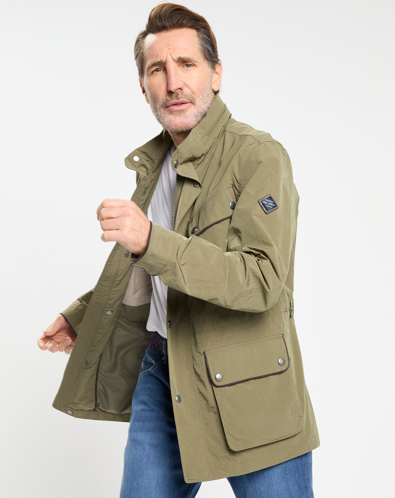 Hackett London Parka imperméable vélo kaki