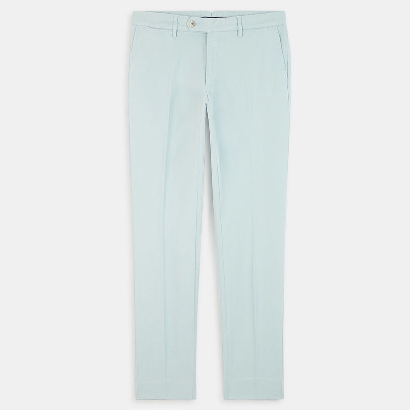 Hackett London Pantalon en Lin mélangé Chino Slim Fit céladon