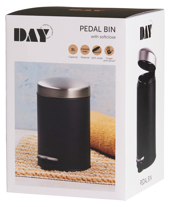 Pedalspand med softluk 3 liter - DAY