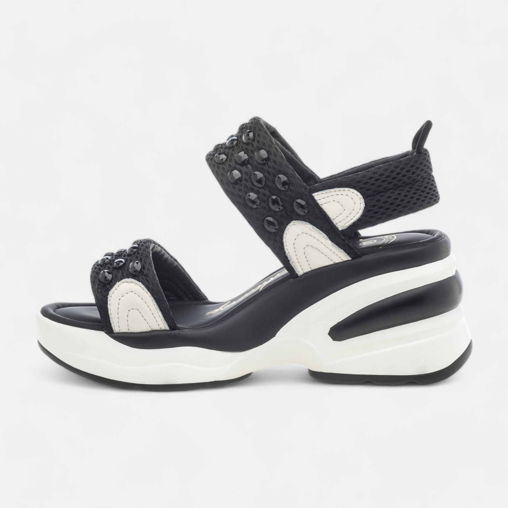 Sandales à talon compensé Femme noir