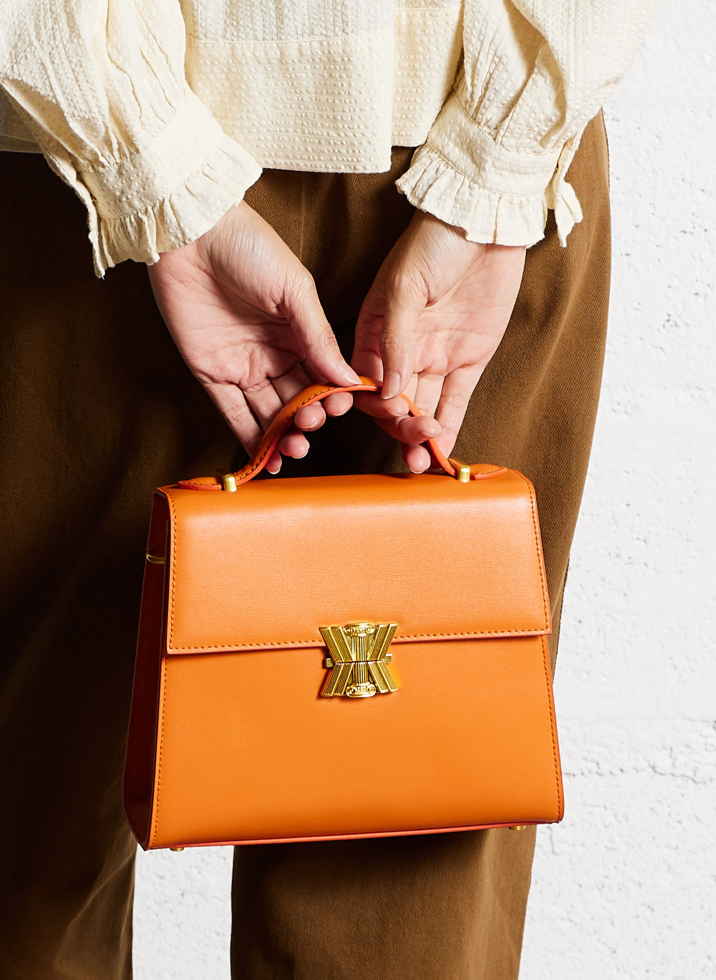 ANDREA - Sac bandoulière en cuir | Orange