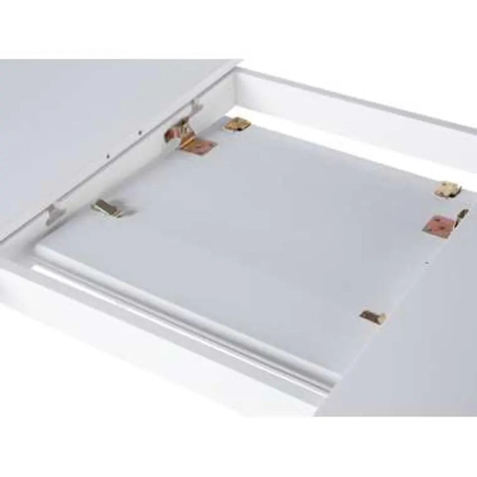 SANFORD - Uitschuifbare eettafel - Wit - 80 x 120/160 cm - MDF